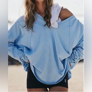 FP Movement by Free People Light Blue Long Sleeve Top